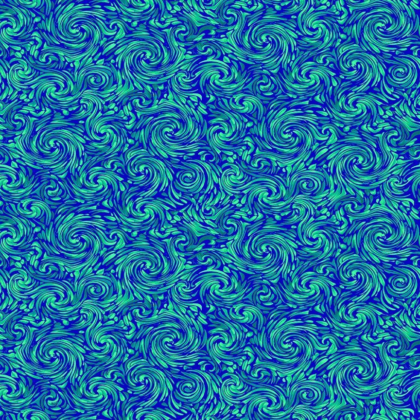 Sundance SWIRL TEXTURE - BLUE for Timeless Treasures (1/2 Yd.)