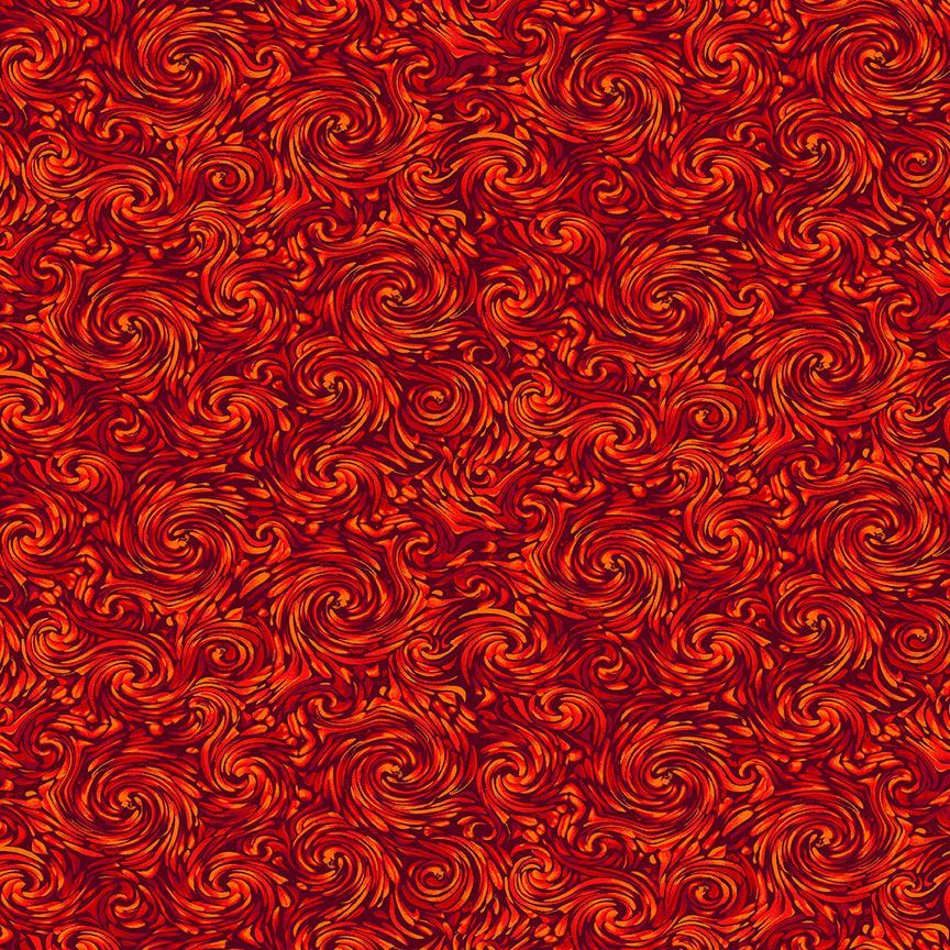 Sundance SWIRL TEXTURE - RED for Timeless Treasures (1/2 Yd.)