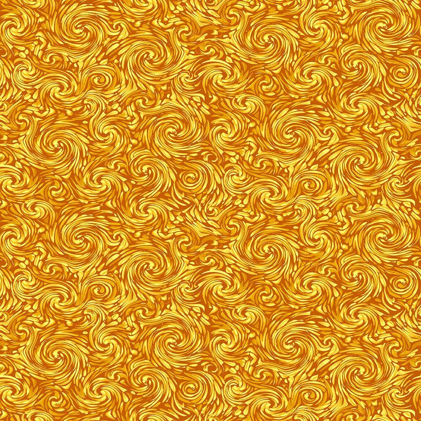 Sundance SWIRL TEXTURE - YELLOW for Timeless Treasures (1/2 Yd.)