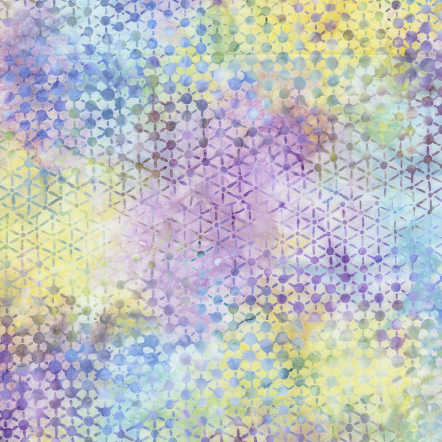 Tonga Paradise Batkis: GEO FLORAL SHAPE by Timeless Treasures (1/2 yd.)