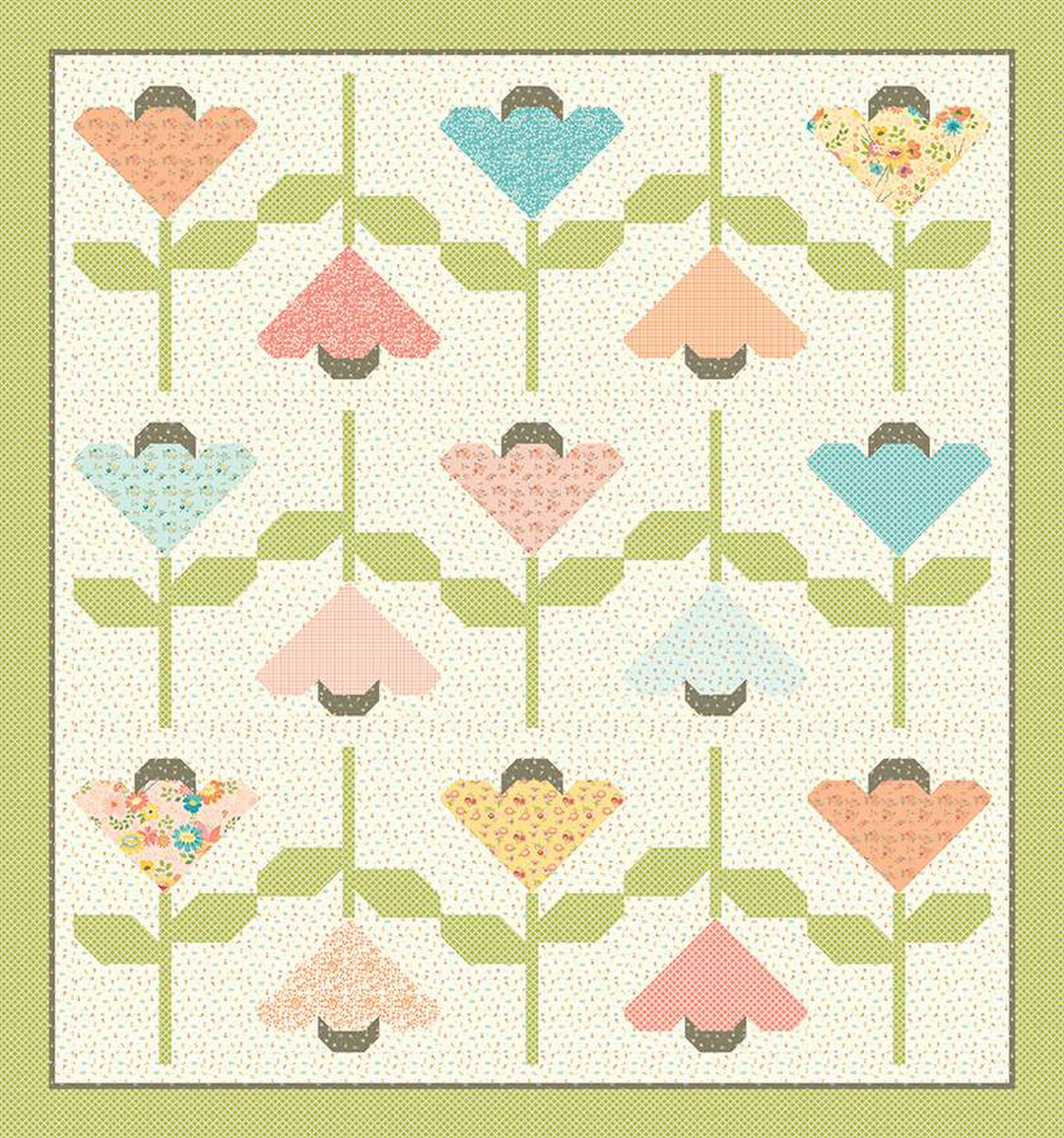 TULIP TOSS Quilt Pattern by SANDY GERVAIS