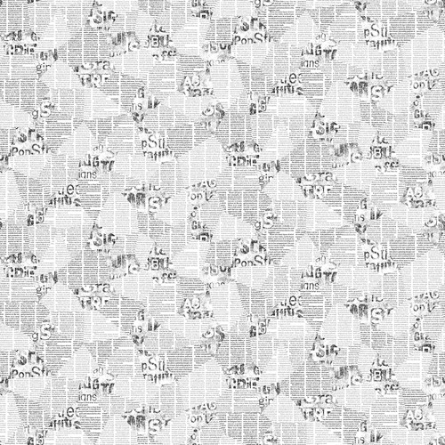Urban News: WHITE NEWSPAPER COLLAGE 118-Inch Wide Backing Fabric (1 yard)