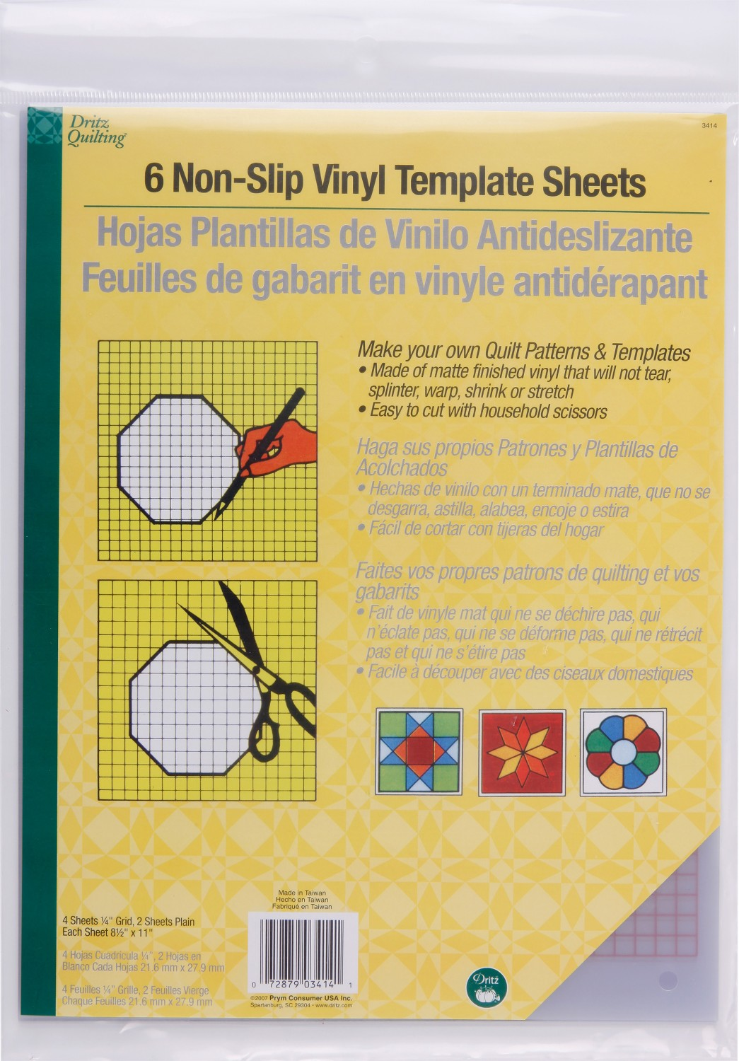 Non-Slip VINYL TEMPLATE Sheets Pack