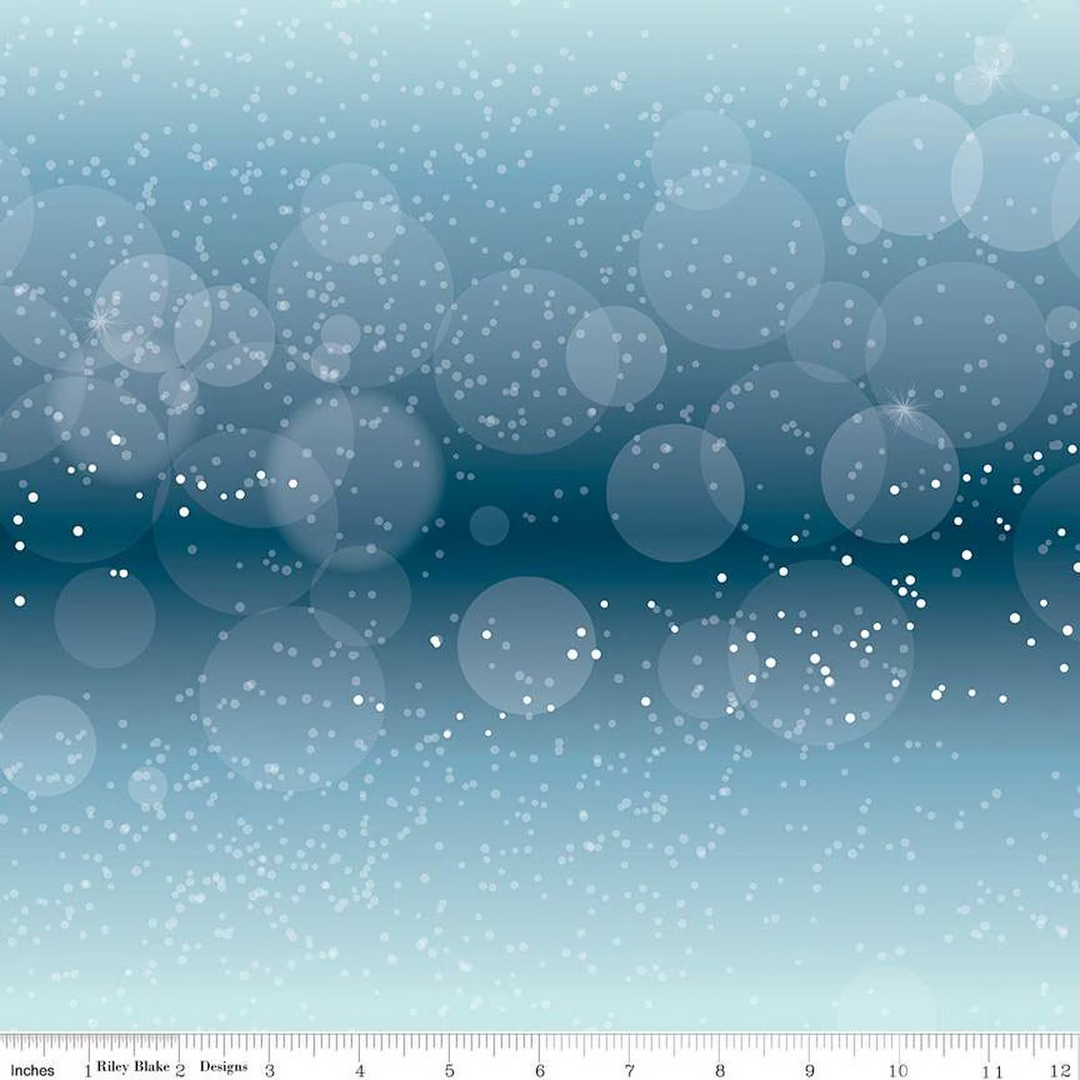 Winter Magic: FLURRIES BLUE 108-Inch Wide Backing Fabric (1 yard)