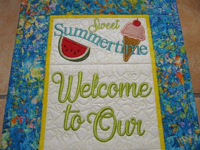 WELCOME TO OUR HOME SUMMER Machine Embroidery Pattern by Janine Babich