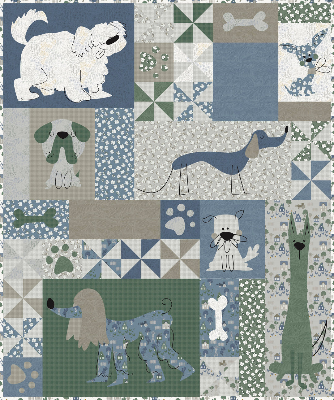 WOOF! Applique Quilt Pattern by MEAGS & ME