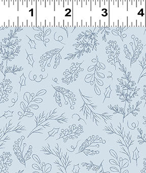 Winter Gardens: LINEWORK-LIGHT BLUE Fabric by Meags & Me (1/2 yd.)