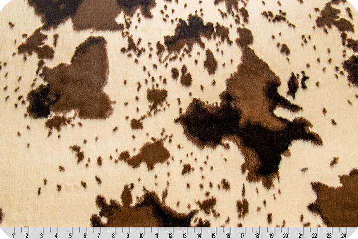 LUXE CUDDLE PONY - IVORY/BROWN (1 yd.) by Shannon Fabrics