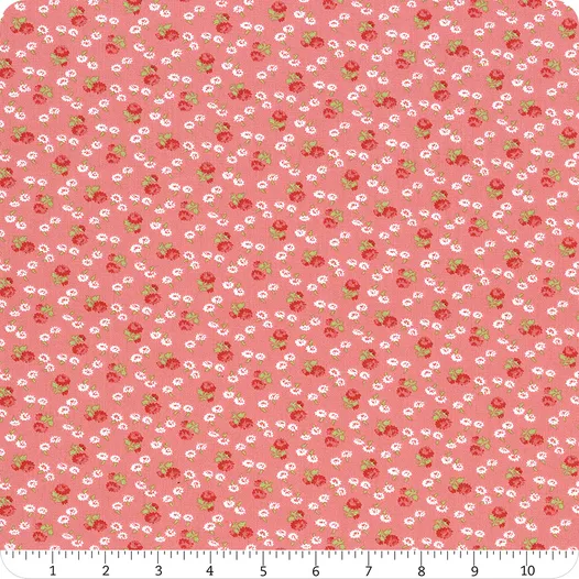 Sentiments DARK PINK FLORAL Fabric by Kaye England (1/2 yd.)