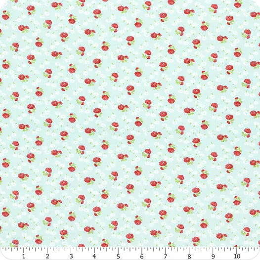 Sentiments BLUE TONAL FLOWERS Fabric by Kaye England (1/2 yd.)