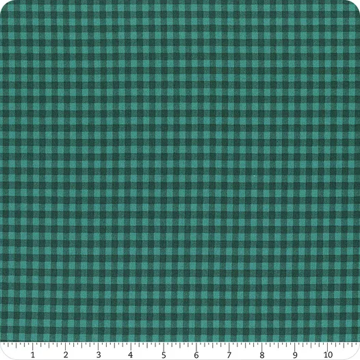 Sentiments BLUE GINGHAM Fabric by Kaye England (1/2 yd.)