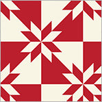 Perfect Points: HUNTER'S STAR RED Fabric (1/2 yd.)