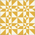 Perfect Points: WINDHAM STAR YELLOW Fabric (1/2 yd.)