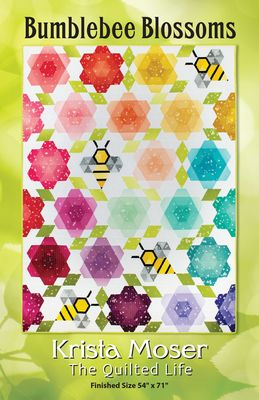 Modèle de courtepointe BUMBLEBEE BLOSSOMS par Krista Moser