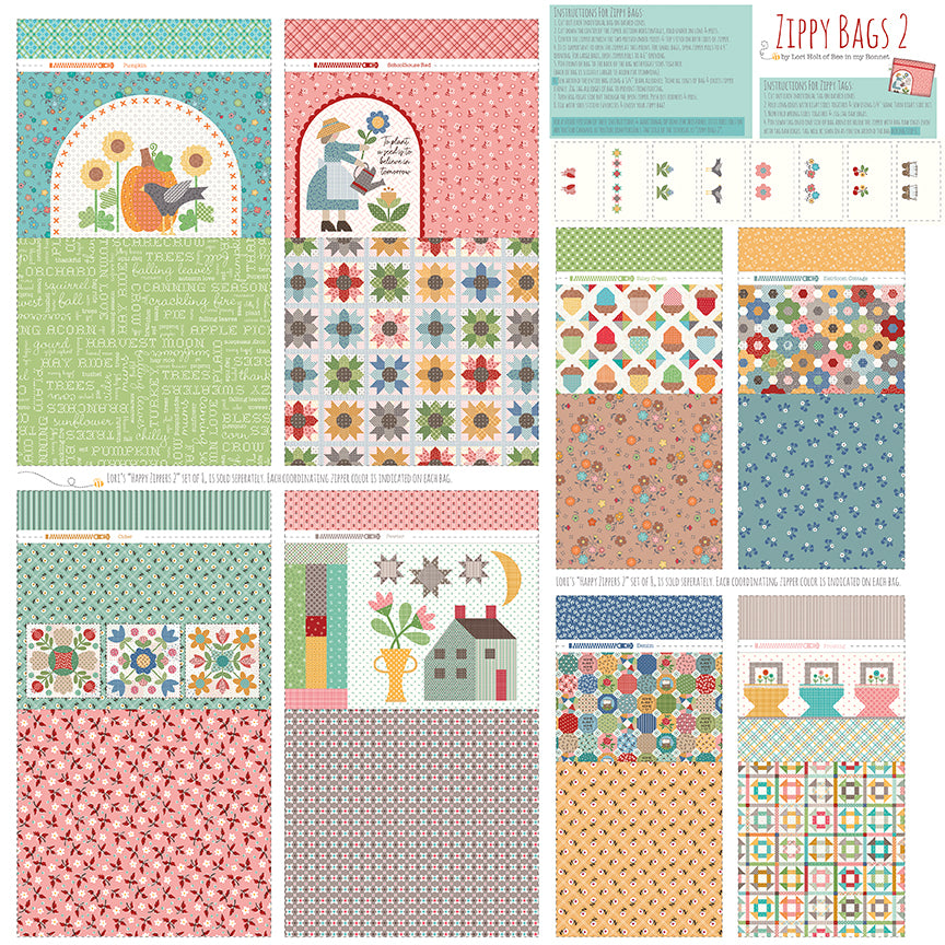 CALICO Home Decor Zippy Bags 2 Panel by Lori Holt