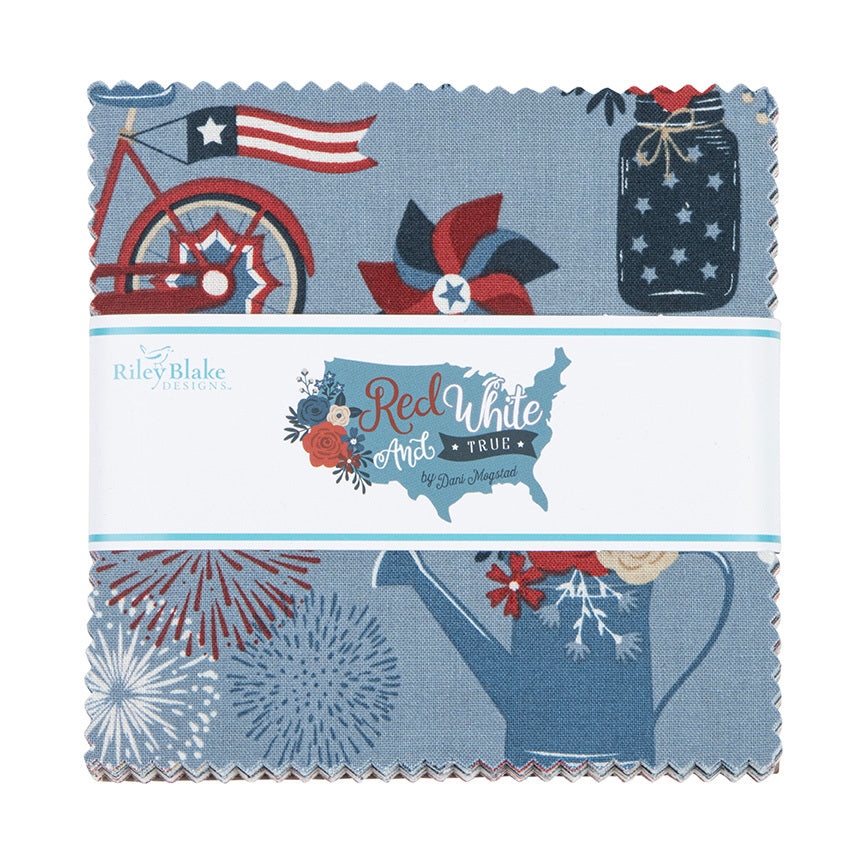RED, WHITE & TRUE 5" Stacker by DANI MOGSTAD
