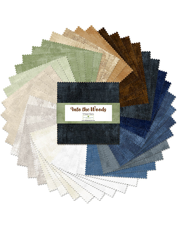 INTO THE WOODS 5 Karat Gems 5-Inch Precuts by Wilmington Prints