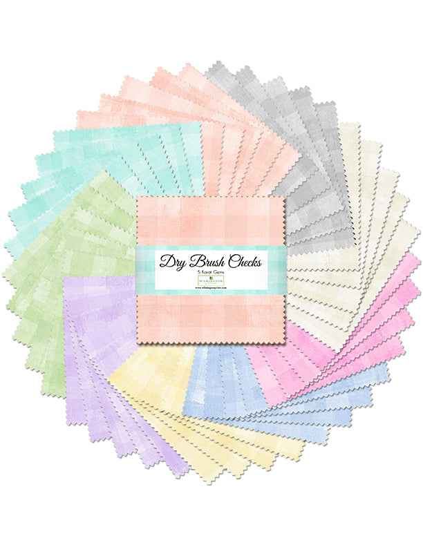 DRY BRUSH CHECKS 5-Inch Stacker Precuts
