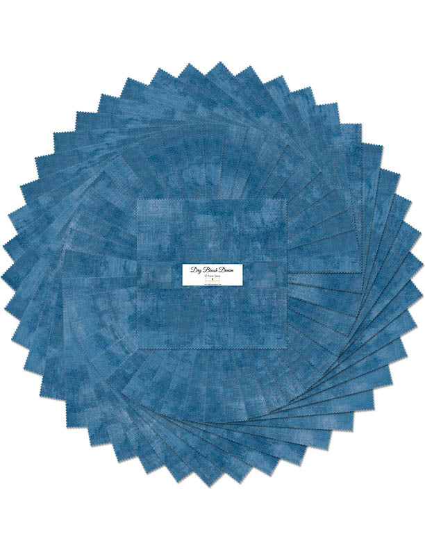 DRY BRUSH DENIM 10-Inch Stacker Precuts BY Wilmington Prints