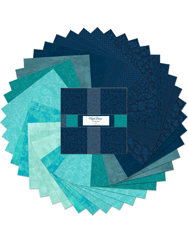 NIGHT BREEZE 10-Inch Stacker Precuts BY Wilmington Prints