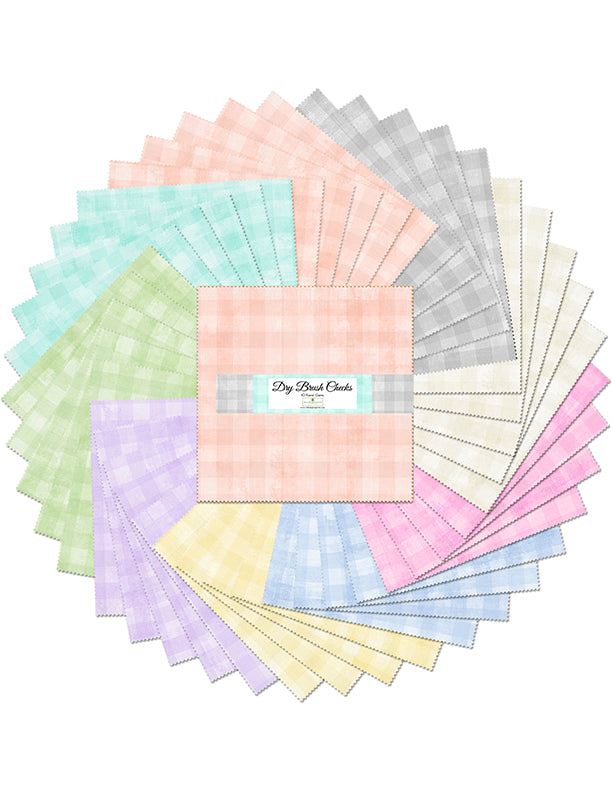 DRY BRUSH CHECKS 10-Inch Stacker Precuts