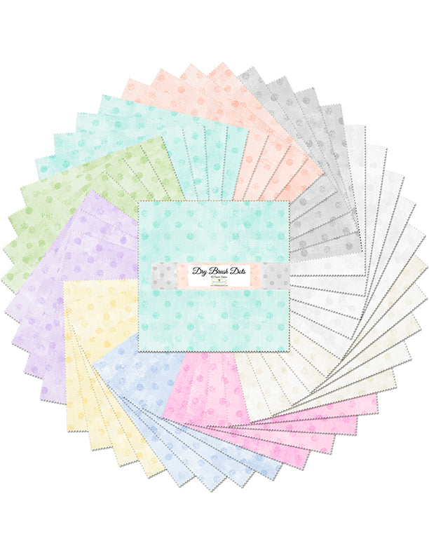 DRY BRUSH DOTS 10-Inch Stacker Precuts