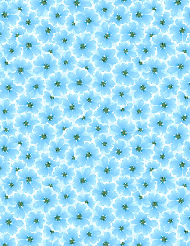 Gentle Meadow: TONAL FLOWERS WHITE Fabric (1/2 yd.)