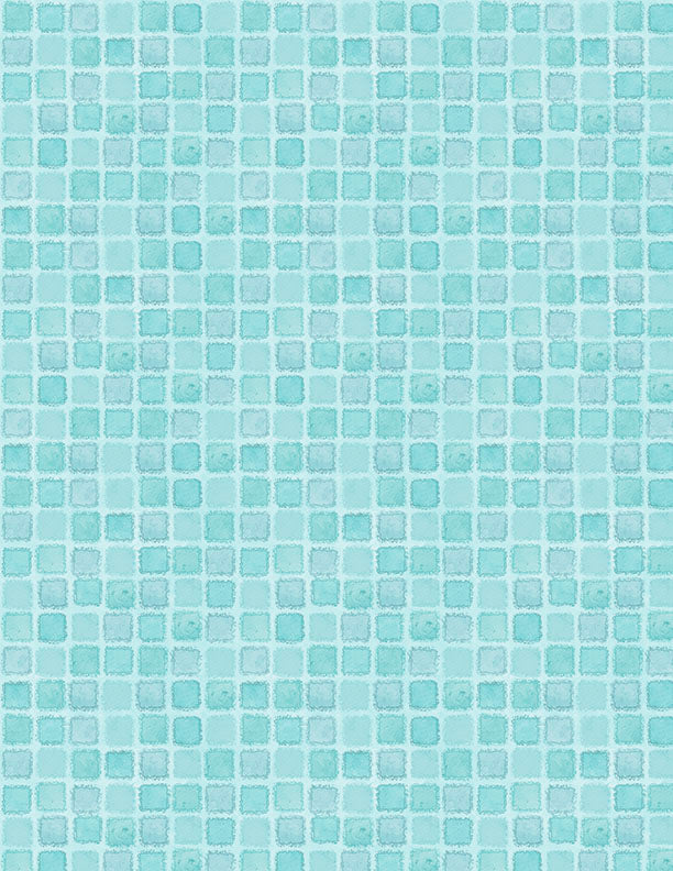 Gentle Meadow: CHECKER LIGHT TEAL Fabric (1/2 yd.)