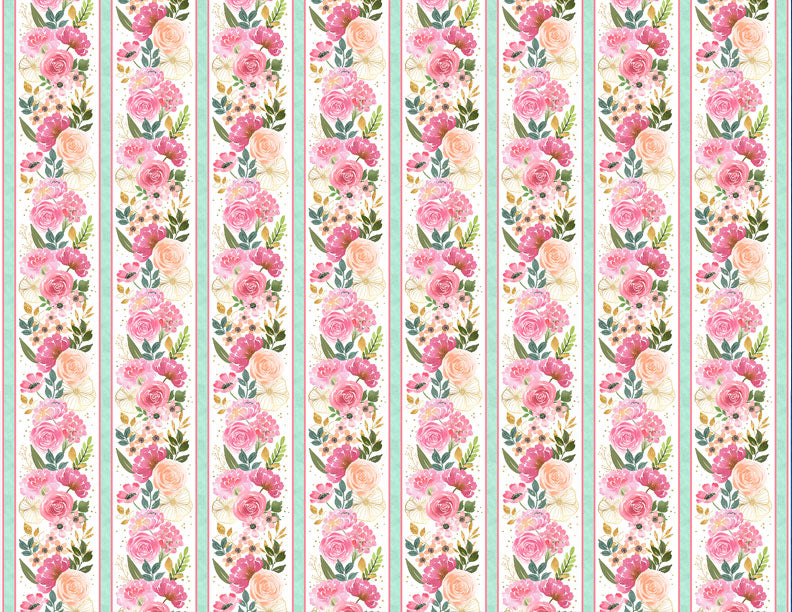 PEONY BLOSSOMS 10K 10-Inch Stacker by Wilmington Prints