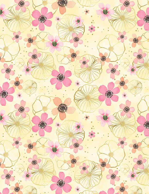 PEONY BLOSSOMS 10K 10-Inch Stacker by Wilmington Prints