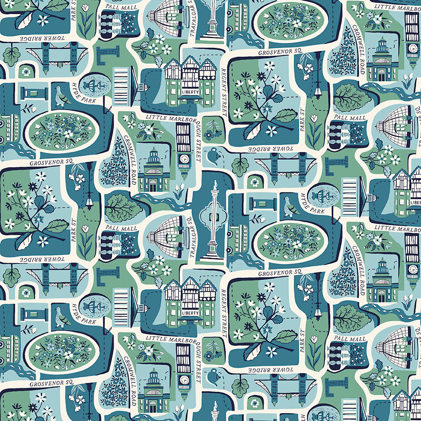 LONDON BOUQUET 5-Inch Charm Pack Precuts by Liberty Fabrics
