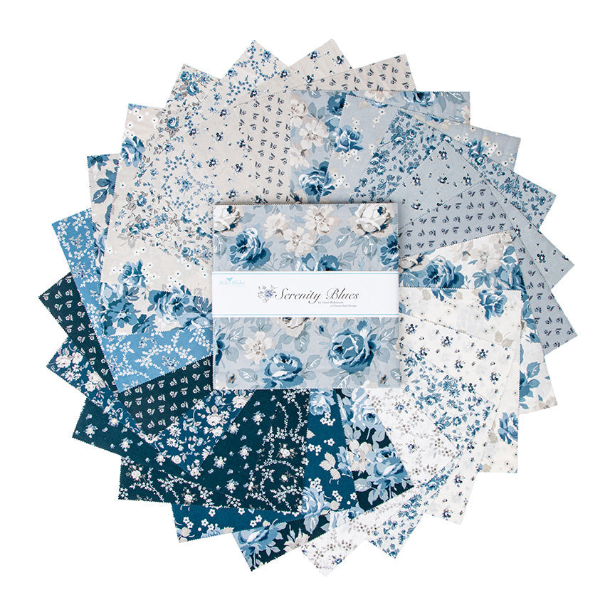 SERENITY BLUES 10-Inch Stacker Precuts by Gerri Robinson