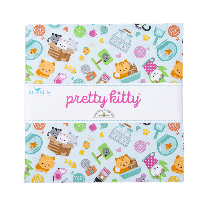 PRETTY KITTY 10-Inch Stacker Precuts by Doodle Bug Designs