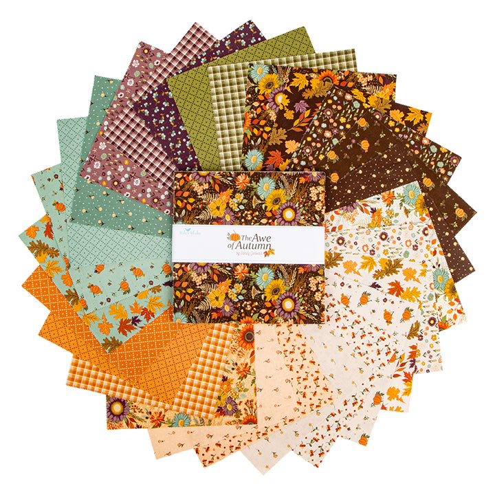 The AWE OF AUTUMN 10-Inch Stacker Precuts by Sandy Gervais