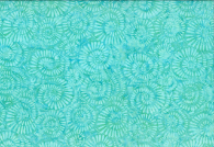 Desert Blossom: SWILRLS AQUA Cotton batik fabric (1/2 yd)