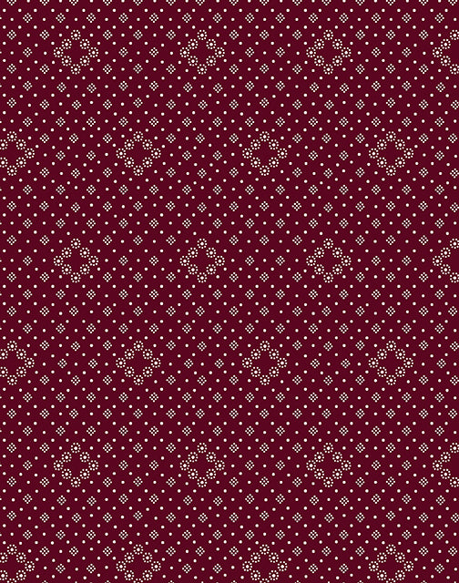 Documentaries: BANDANA DIAMOND CLARET Fabric (1/2 yd)
