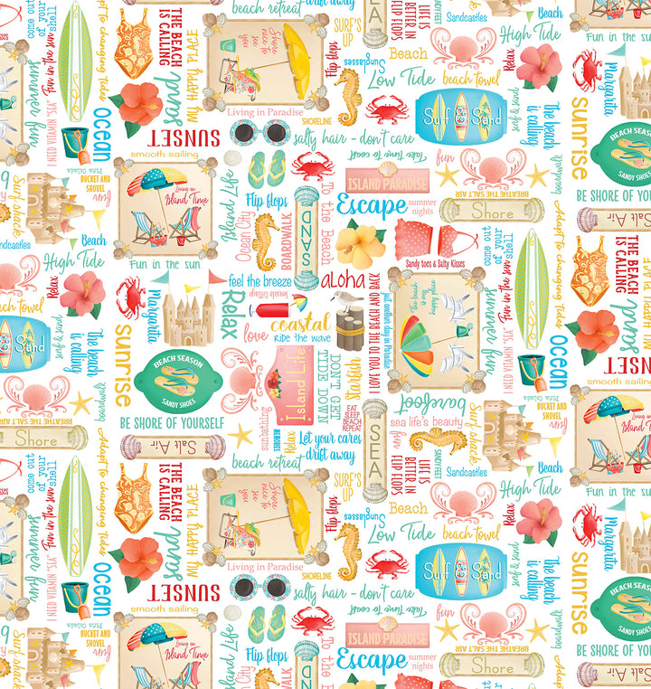 BEACH RETREAT Fat Quarter Bundle Precuts by Benartex Studios