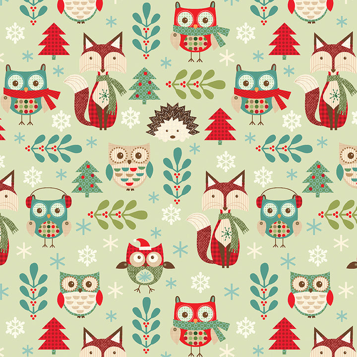 Owl Be Home For Christmas Fat Quarter Bundle Precuts