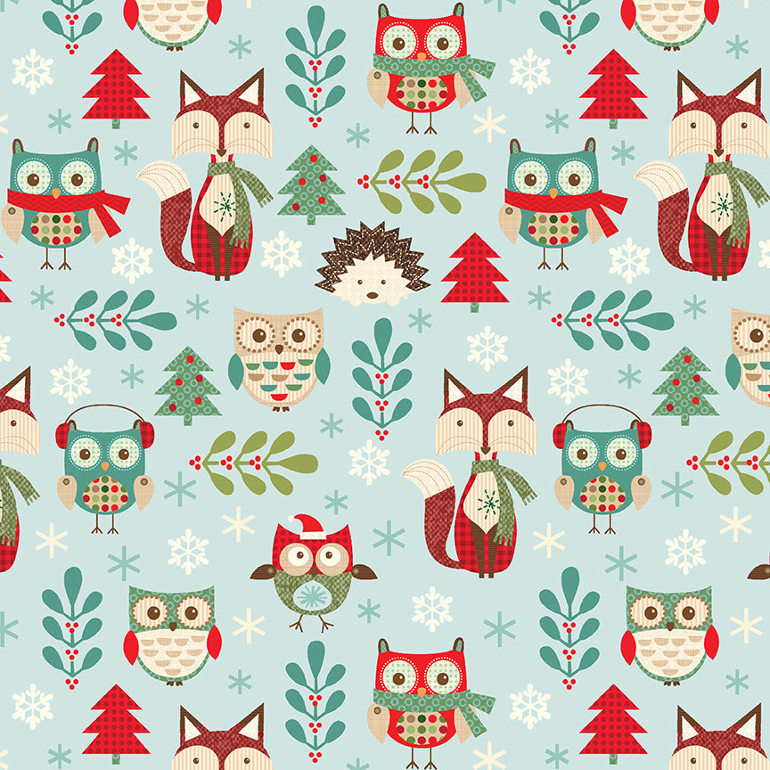 Owl Be Home For Christmas Fat Quarter Bundle Precuts