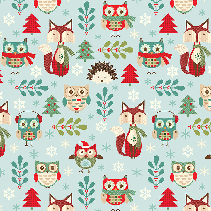 Owl Be Home For Christmas Fat Quarter Bundle Precuts