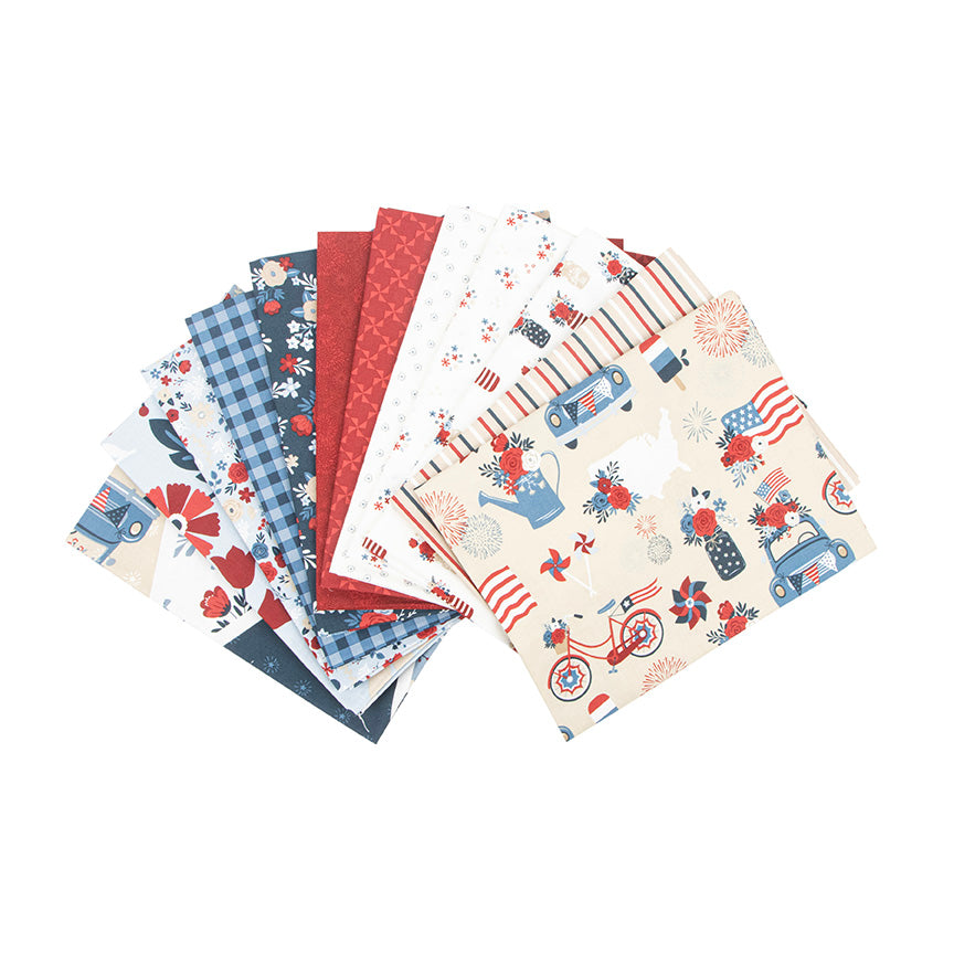 Bundle ROUGE, BLANC ET VRAI Fat Quarter par DANI MOGSTAD