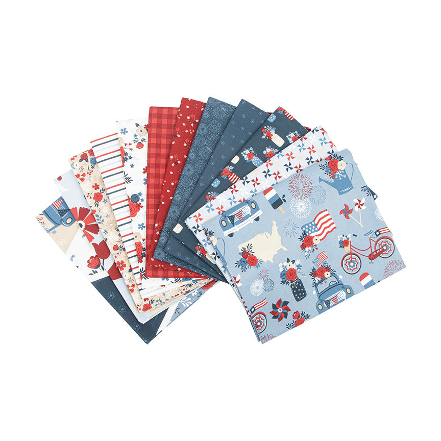 Bundle ROUGE, BLANC ET VRAI Fat Quarter par DANI MOGSTAD