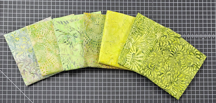 SHADES OF GREEN Expressions Batik Half-Yard Bundle by Riley Blake