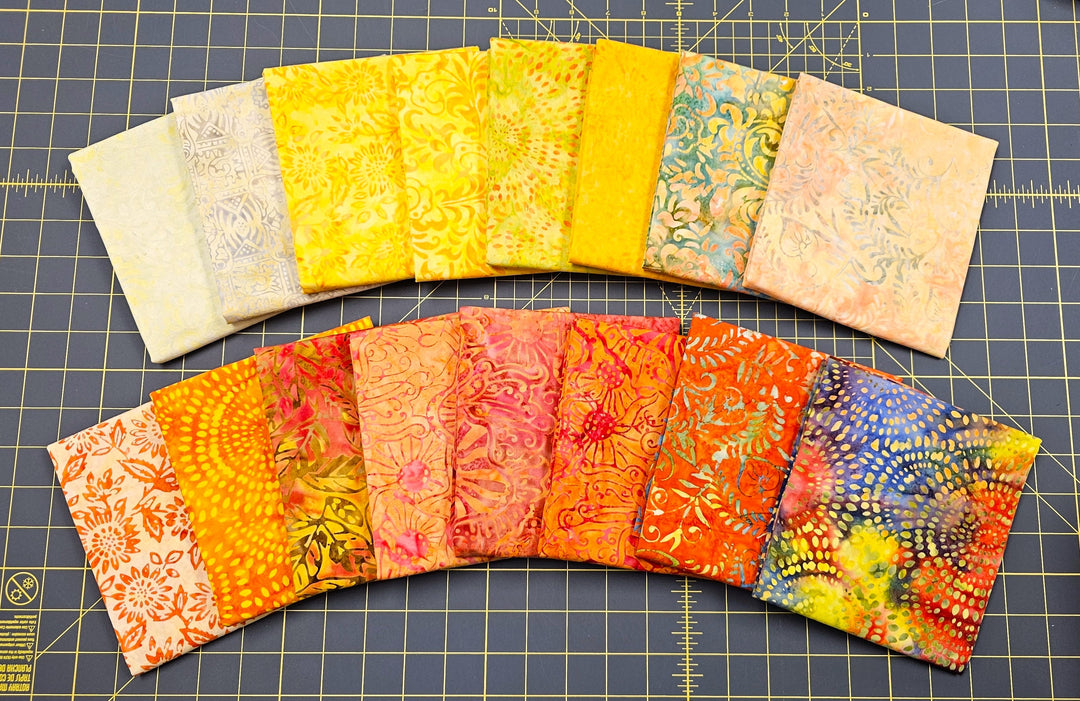 YELLOWS & ORANGES Expressions Batik Fat Quarter Bundle by Riley Blake