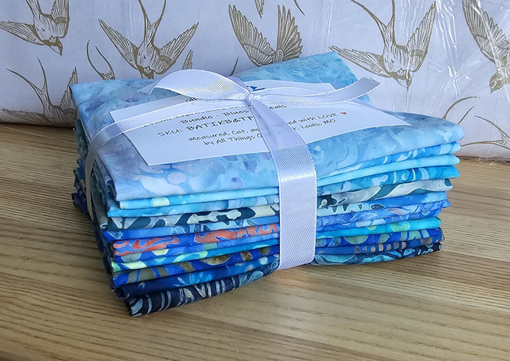 BLUES & TEALS Expressions Batik Half Yard Bundle by Riley Blake