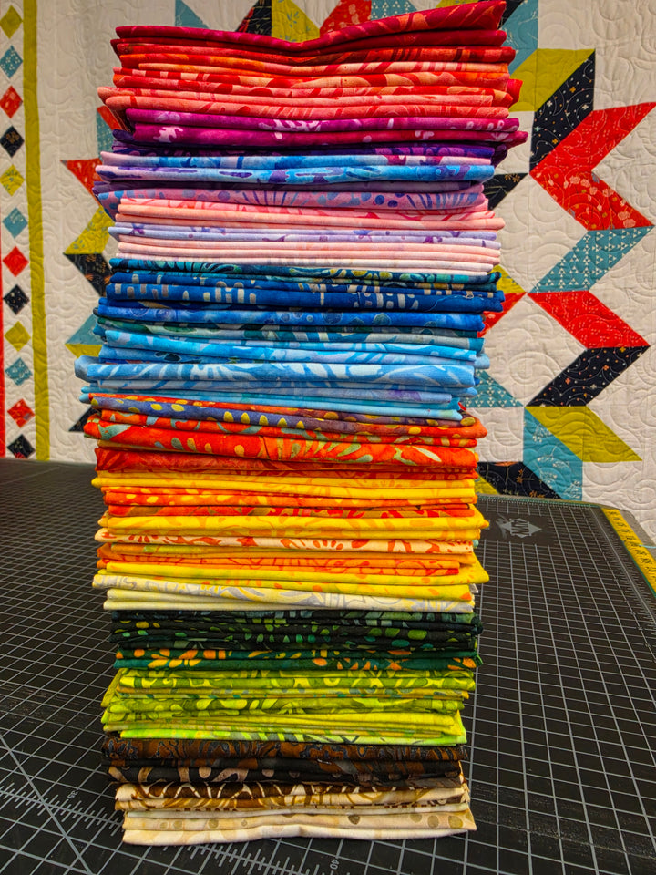 RAINBOW Batiks Fat Quarter Bundle - 69 FQs