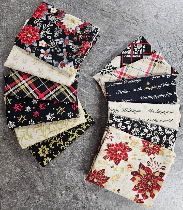 CHRISTMAS TIDINGS Fat Quarter Bundle from Benartex
