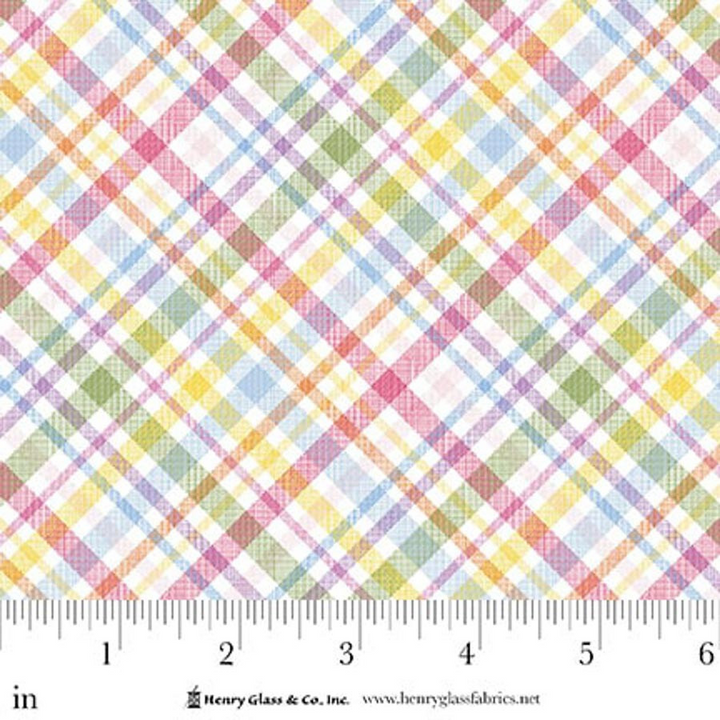 Basket Full of Blessings: PLAID - POWDER PINK by Catherine Bartolli (1/2 yd)