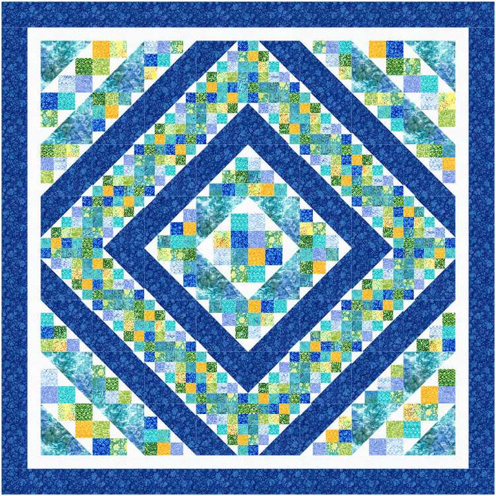 CITY CENTER Quilt Kit feat. Geometric Splash Batiks - Verson 2
