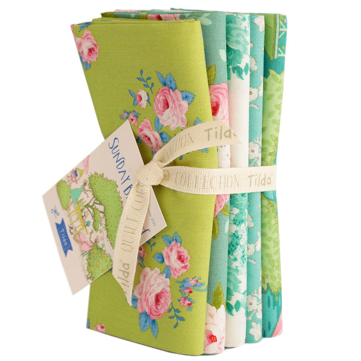 Tilda SUNDAY BRUNCH Fat Quarter Bundle - LIME